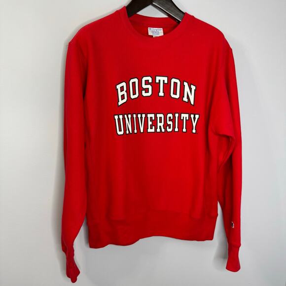 Champion Reverse Weave  Boston University Red Sweatshirt Unisex Cotton M - Picture 11 of 12
